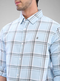 SPYKAR Men Tartan Checks Spread Collar Slim Fit Casual Shirt