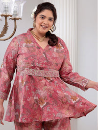 Bani Women Floral Print Tunic & Palazzos With A Belt