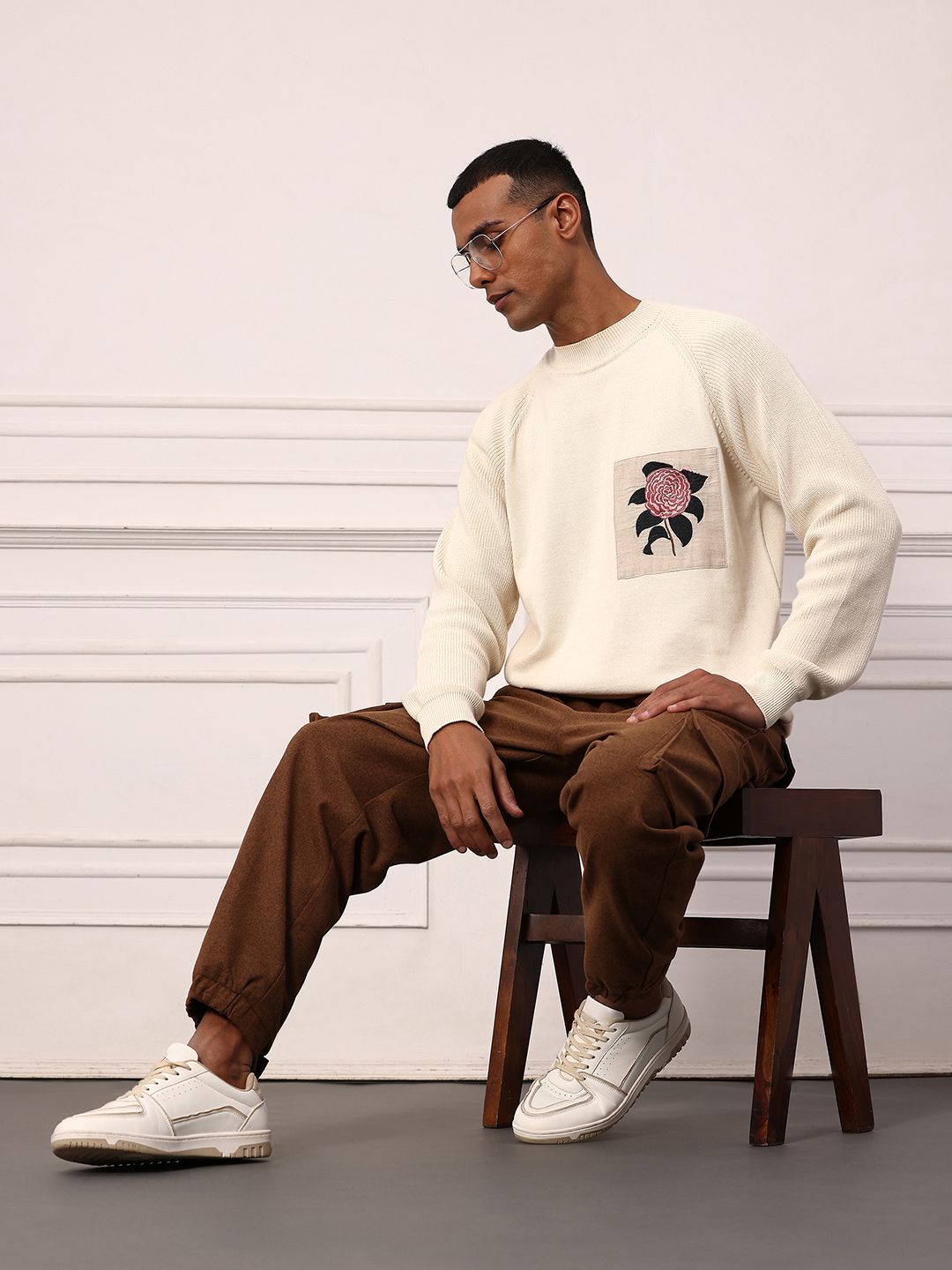 Mr Bowerbird Pure Cotton Oversized Sweater with Applique