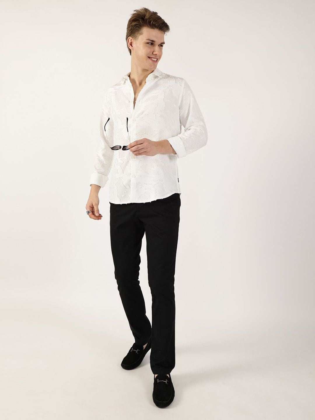 Thomas Scott Men Premium Slim Fit Opaque Casual Shirt