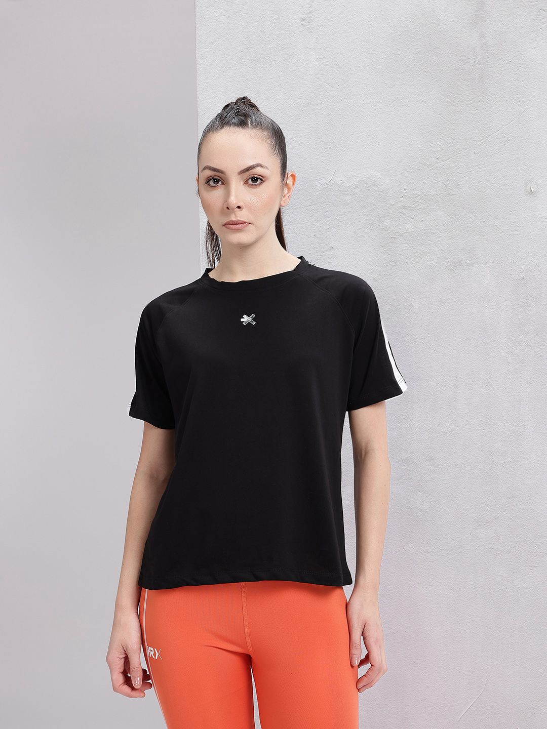 HRX by Hrithik Roshan Striped Training T-shirt