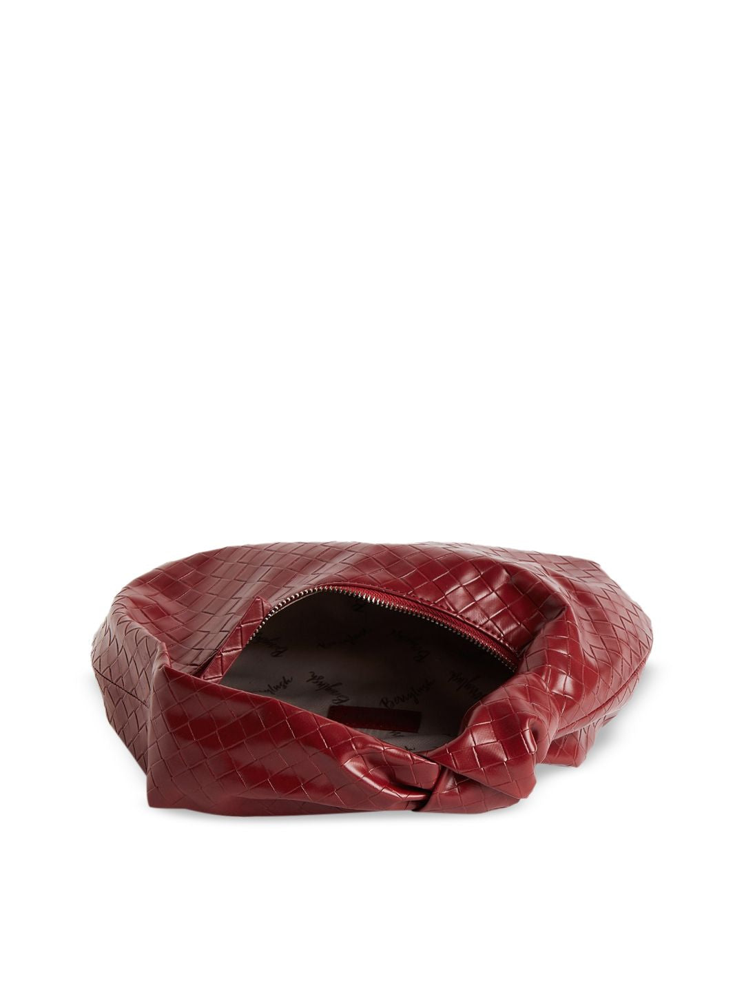 Berrylush Red Textured Handheld Bag