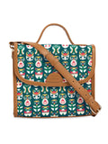 TEAL BY CHUMBAK Graphic Printed Satchel Bag