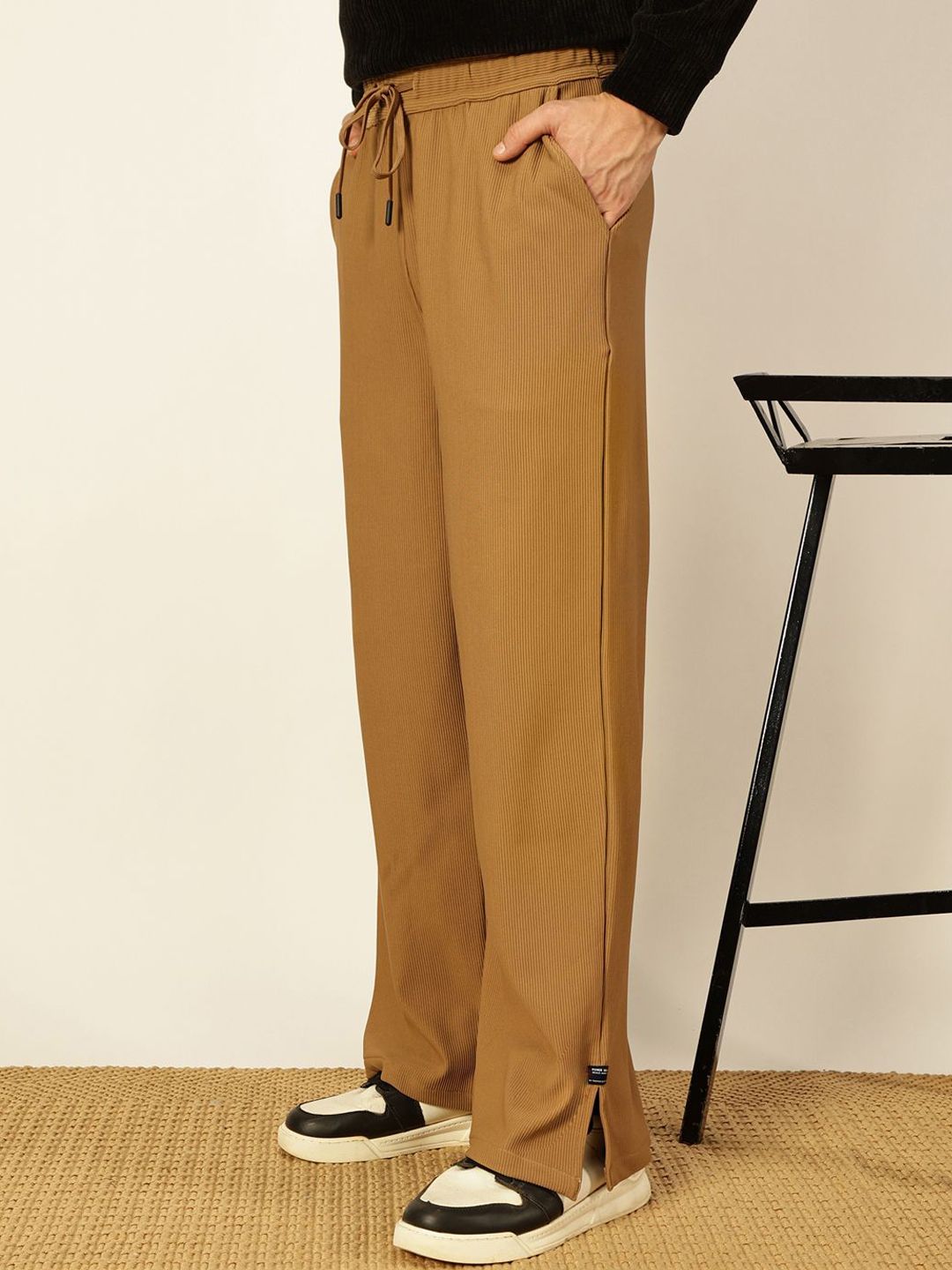 Thomas Scott Men Smart Loose Fit Parallel Trousers