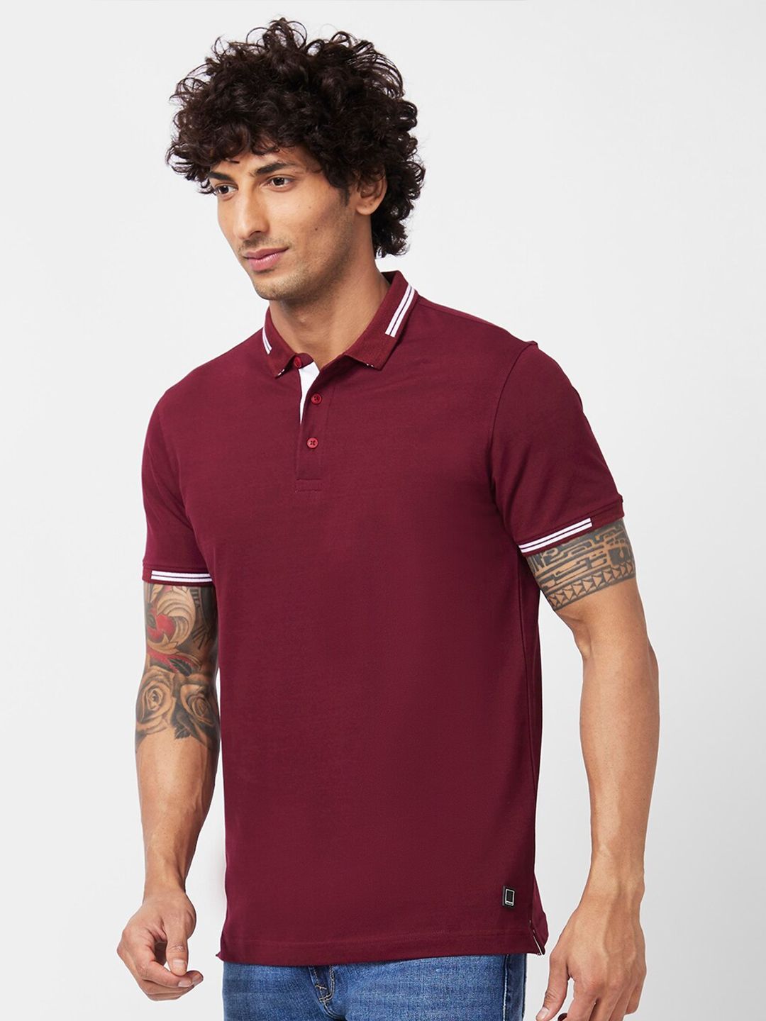 SPYKAR Polo Collar Slim Fit T-shirt