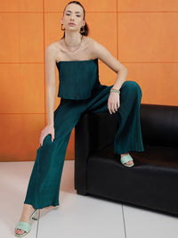 STREET 9 Off Shoulder Crop Top & Mid-Rise Trouser