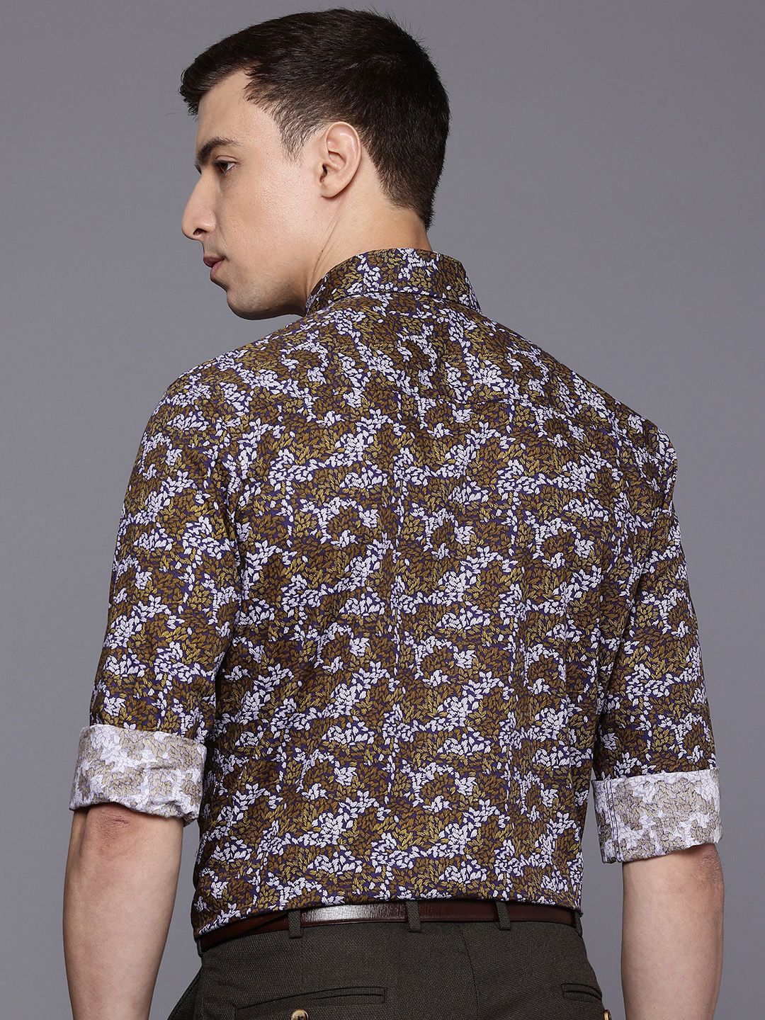 Raymond Floral Printed Pure Cotton Formal Shirt