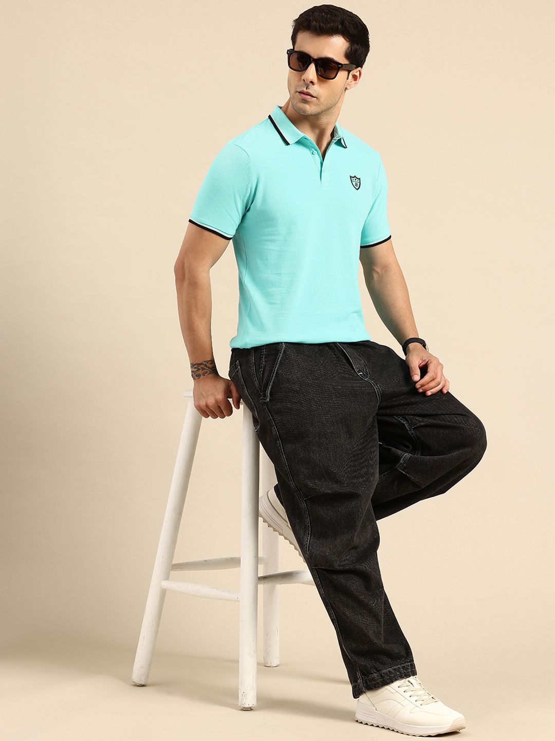 Being Human Polo Collar Pure Cotton T-shirt