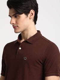 THE BEAR HOUSE Polo Collar Slim Fit Pure Cotton T-shirt