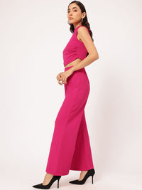 DressBerry Barbicore Charm Ruched Crop Flair Co-Ords