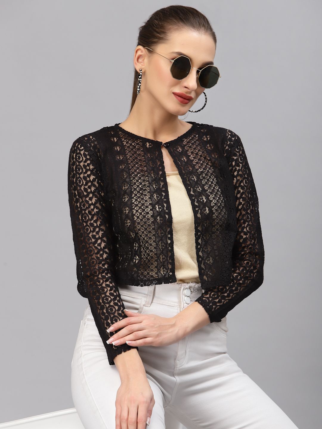 Style Quotient Women Black Shrug