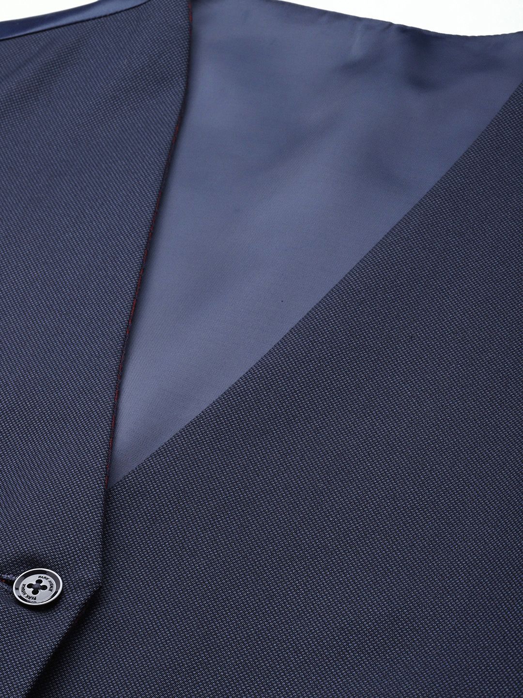Park Avenue Self Design Single Breasted Super Slim Fit 3-Peice Suit