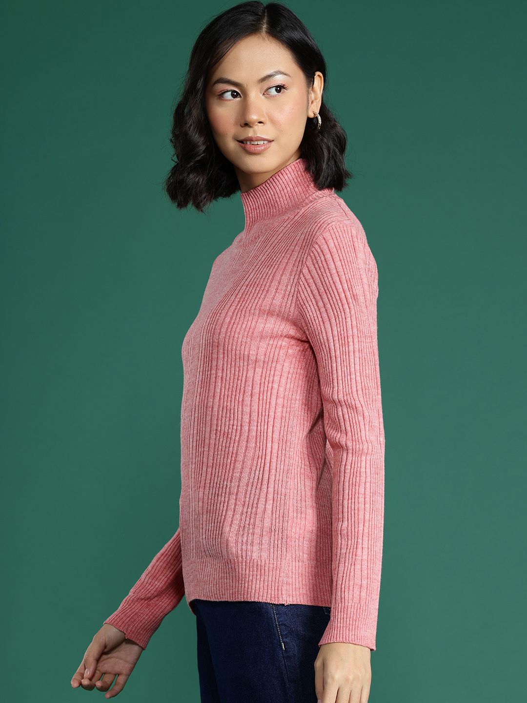 DressBerry Women Ribbed Acrylic Pullover