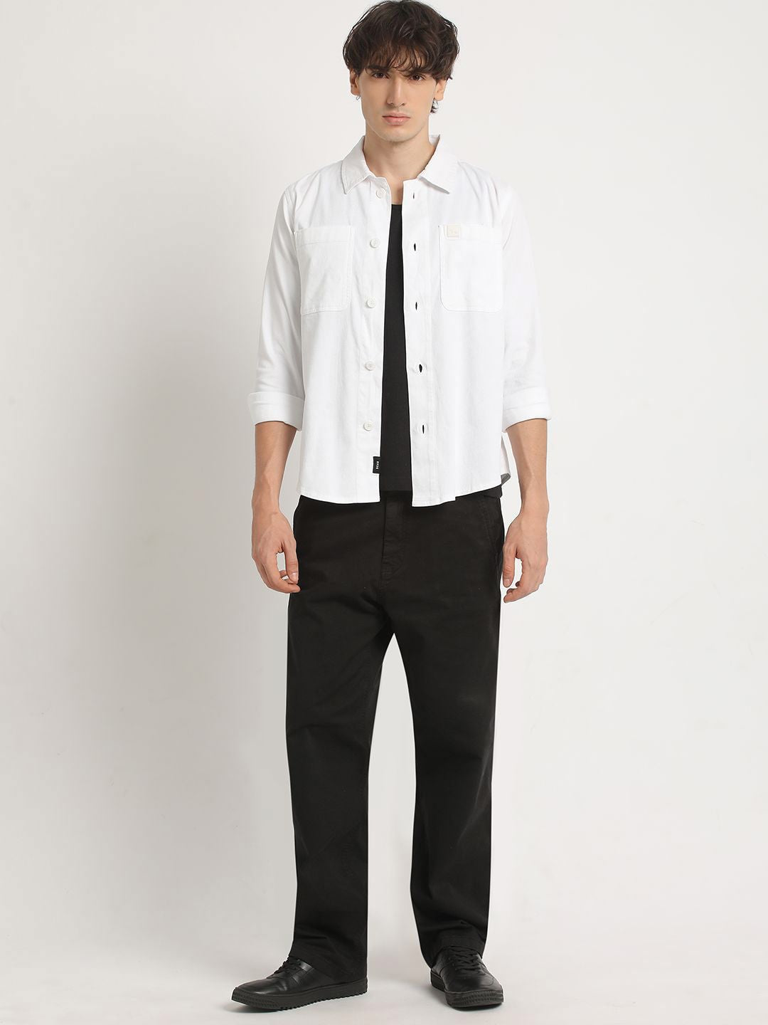 THE BEAR HOUSE Regular Fit Pure Cotton Overshirt