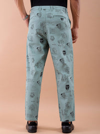 The Indian Garage Co Abstract Printed Cotton Loose Fit Trouser