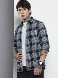 The Indian Garage Co Checked Corduroy Pure Cotton Casual Shirt