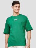 ADRO Lelaki Typography Printed Drop-Shoulder Sleeves Cotton Oversized T-Shirt