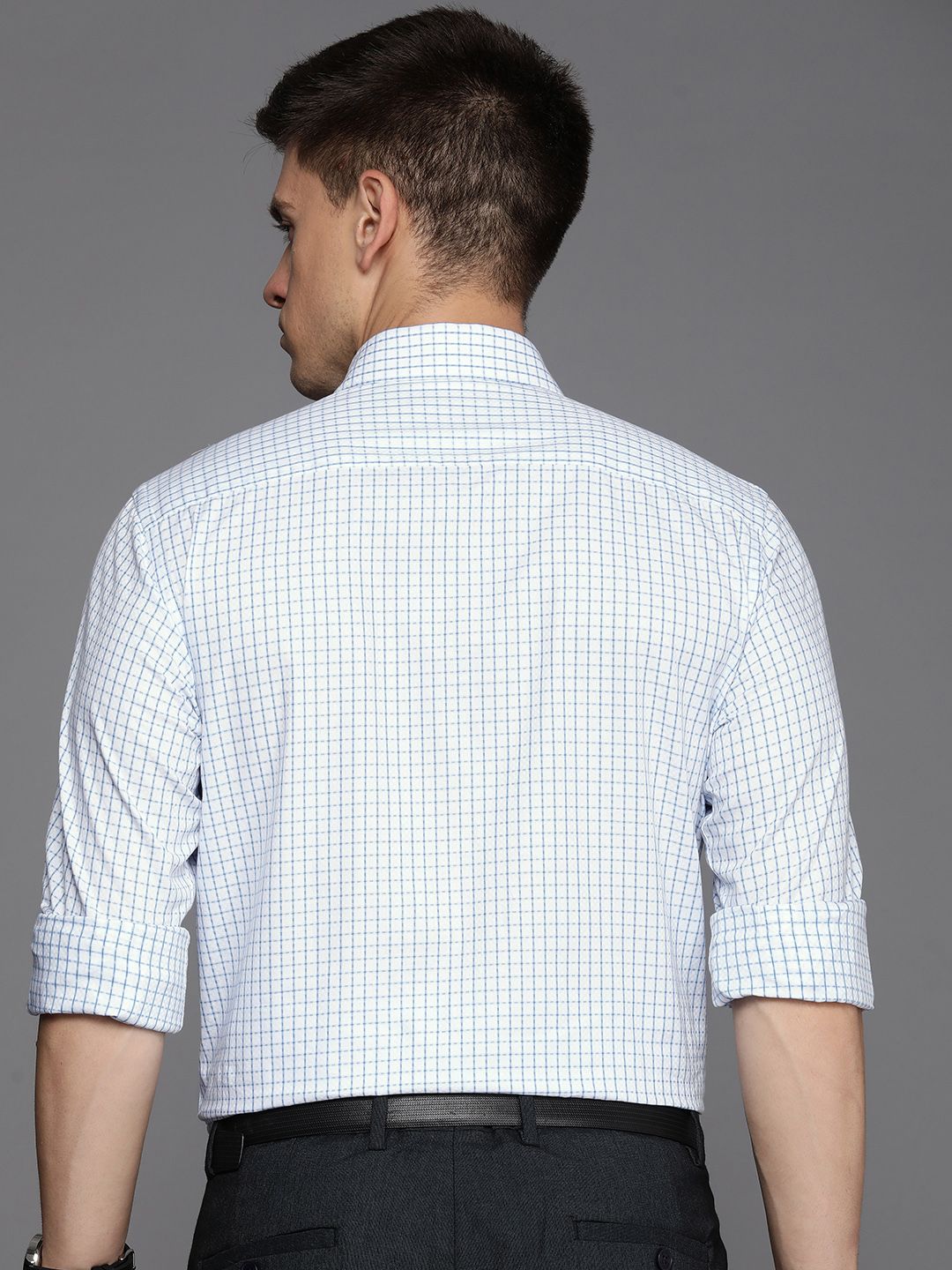 Raymond Pure Cotton Textured Slim Fit Opaque Formal Shirt