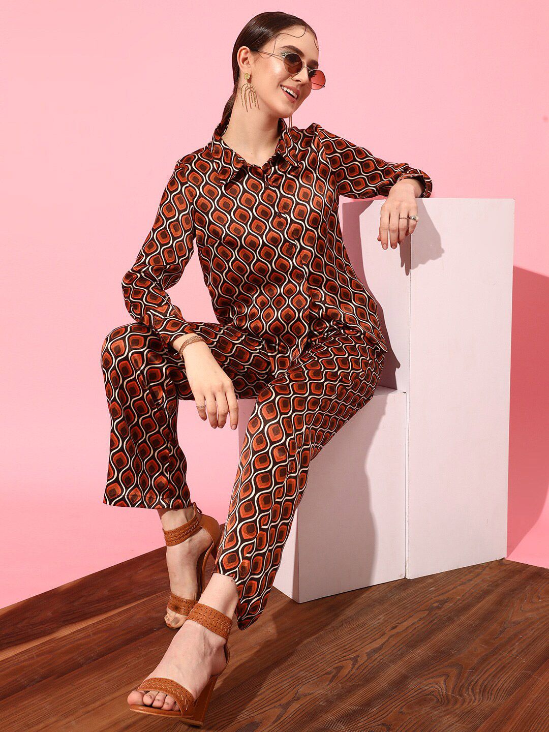 WORK IT by STREET 9 Women Boxy Fit Printed Casual Shirt