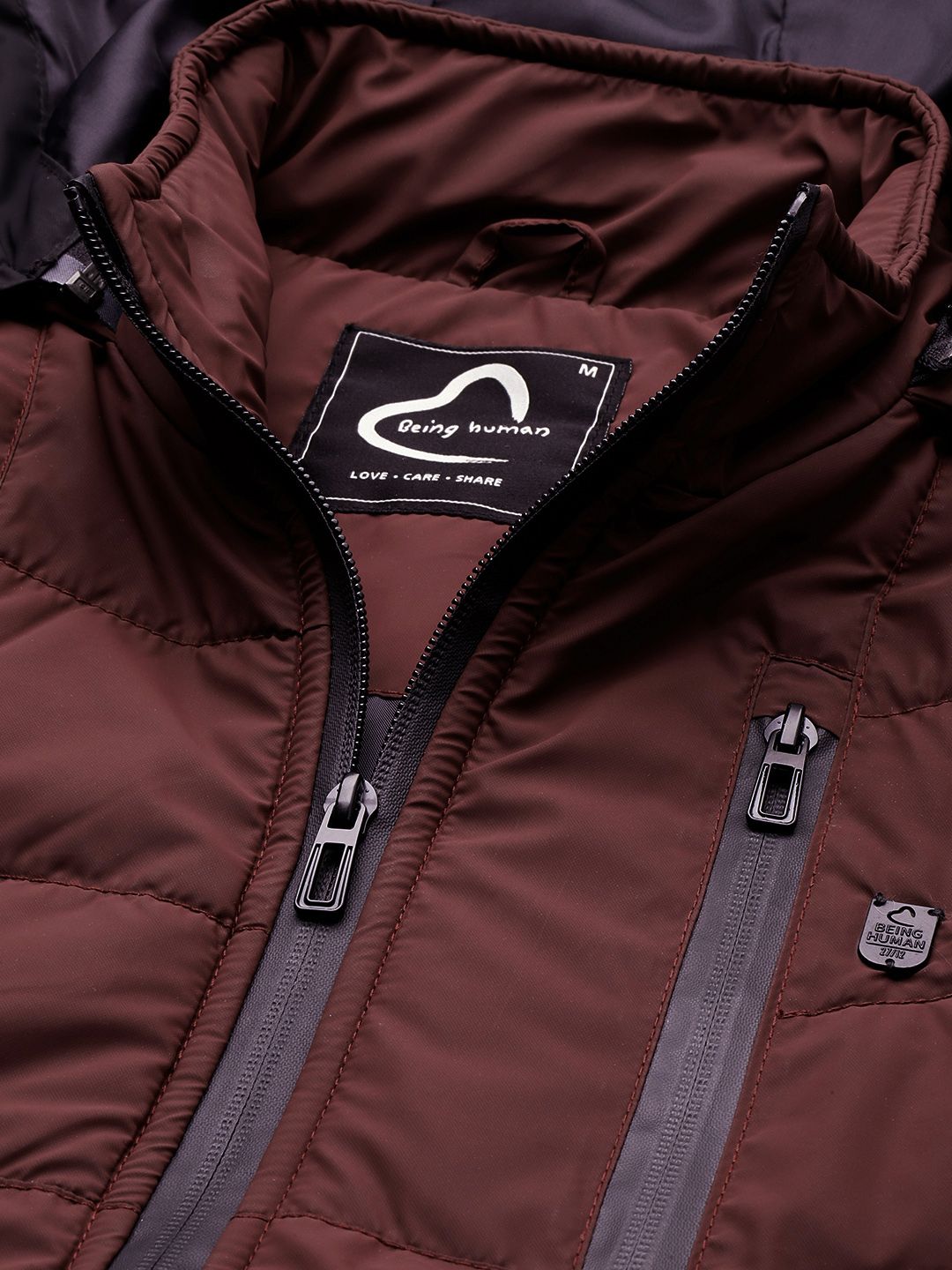 Being Human Detachable Hood Padded Jacket