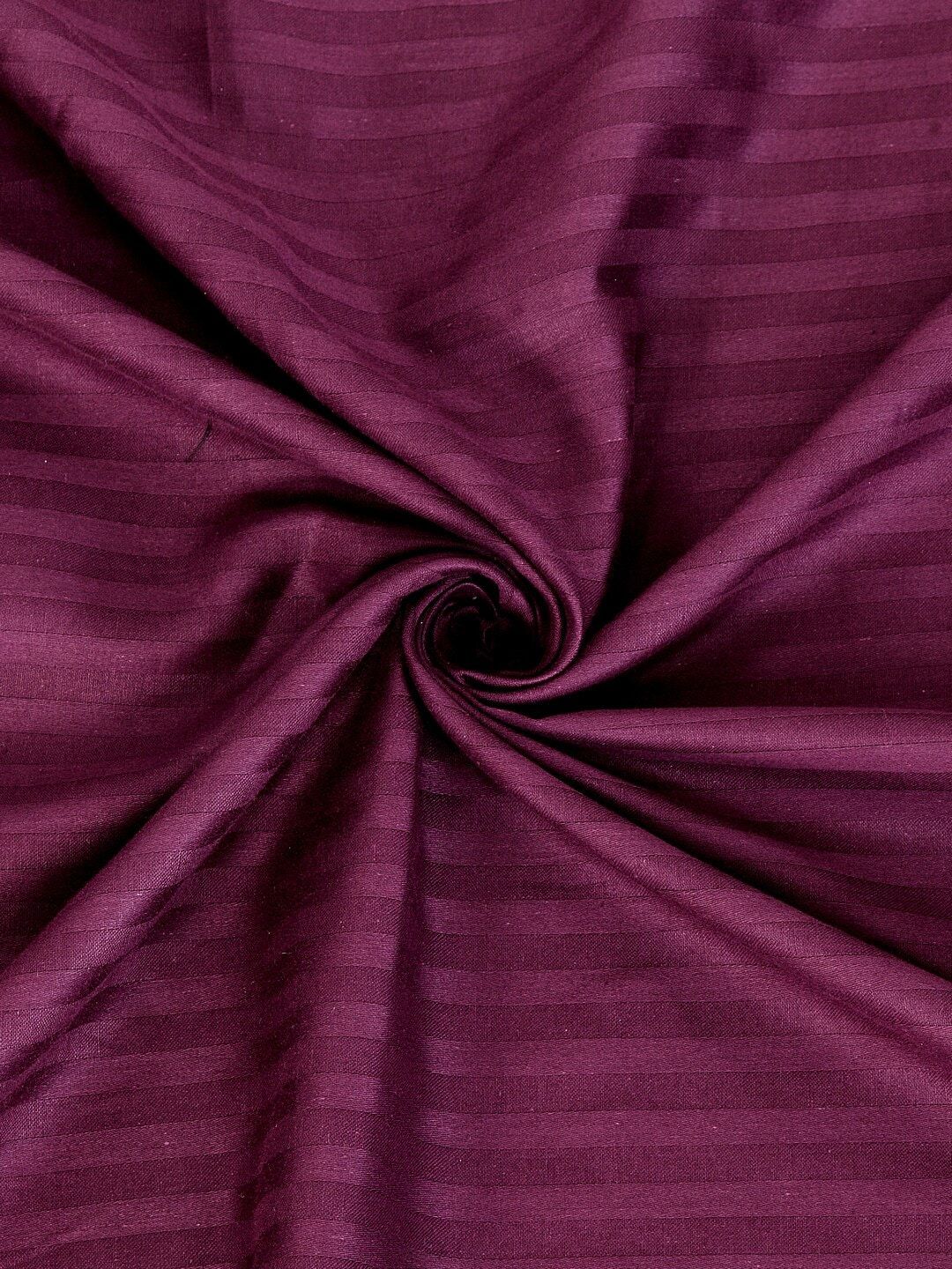 HOSTA HOMES Purple Striped 260 TC Cotton 1 Single Bedsheet with 1 Pillow Cover