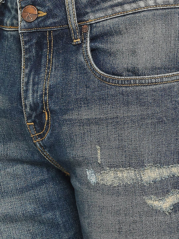 Being Human Men Mid-Rise Mildly Distressed Heavy Fade Jeans