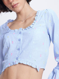 DressBerry Ocean Cool Dobby Shirt-Style Top