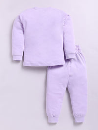 Happy Faces Girls Conversational Print Pure Cotton Clothing Set