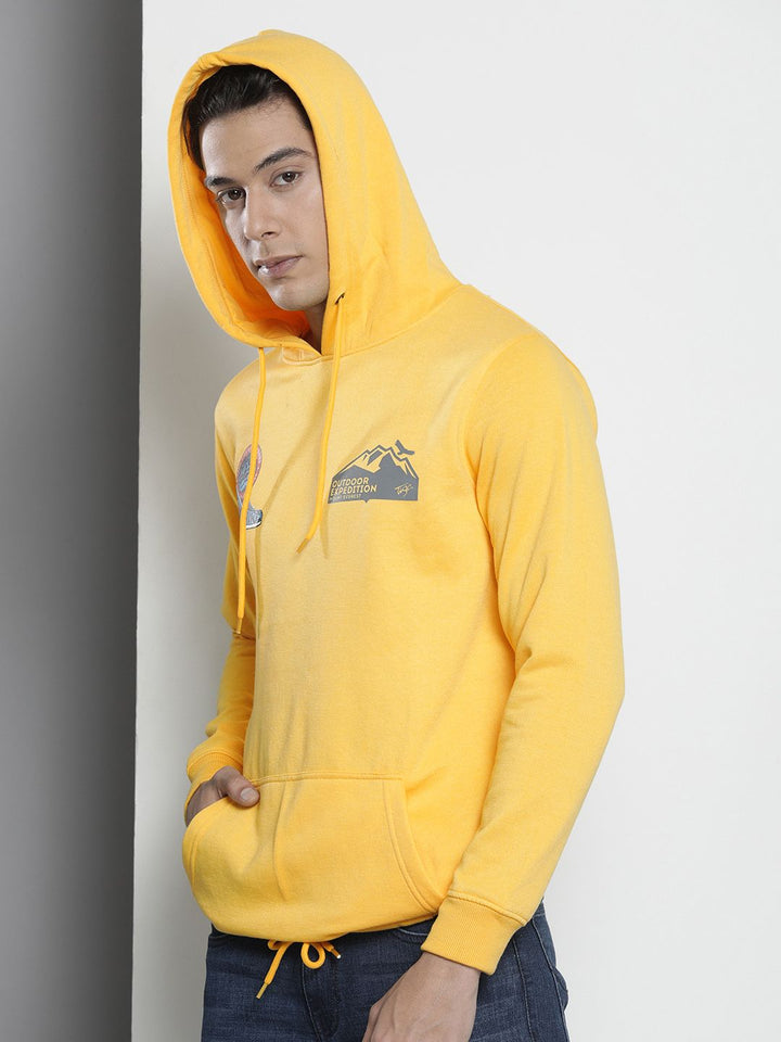The Indian Garage Co Men Printed Hooded Sweatshirt