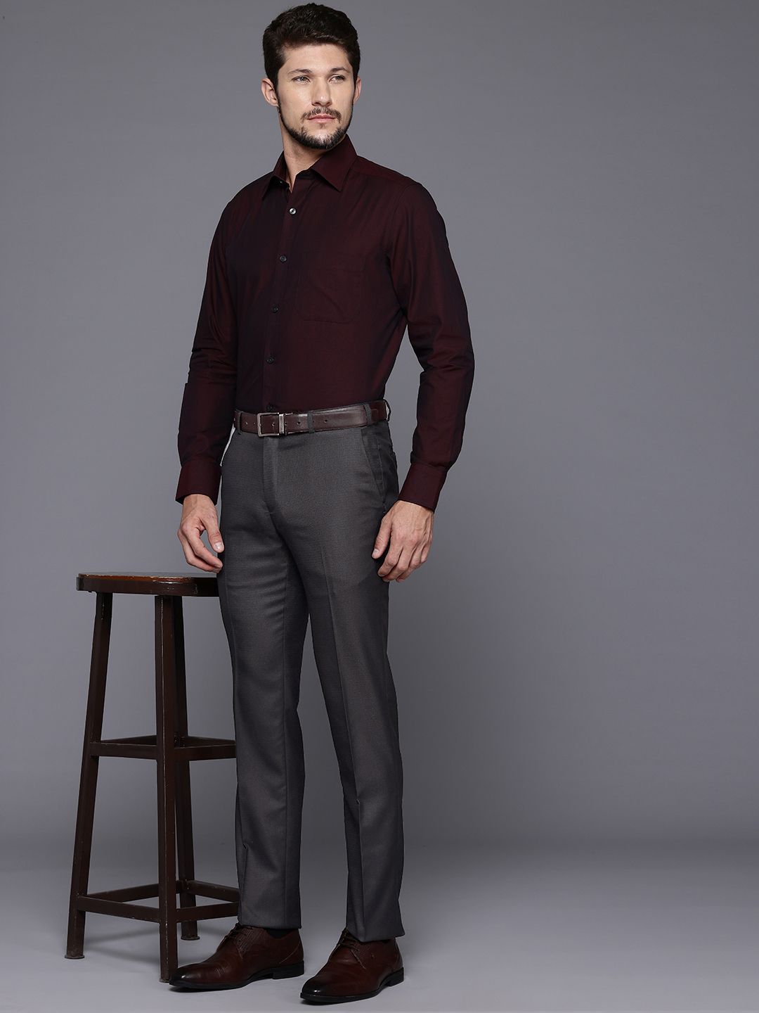 Raymond Men Slim Fit Formal Trousers