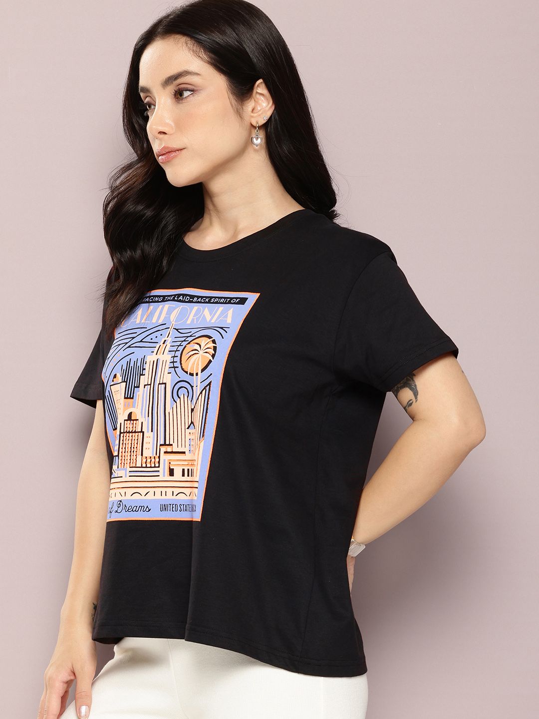 DILLINGER Printed Pure Cotton Boxy T-shirt