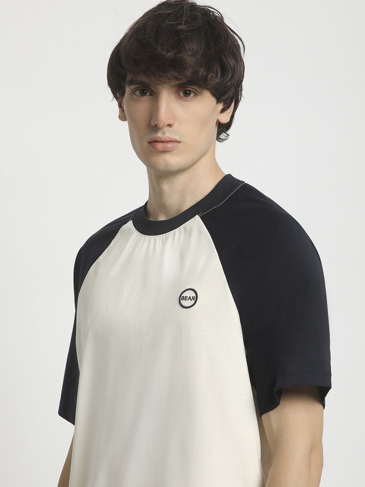 The Bear House Men Colourblocked Regular Fit Tshirt