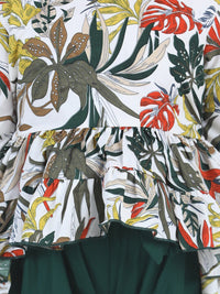 Cutiekins Girls Green & White Printed Top with Palazzos