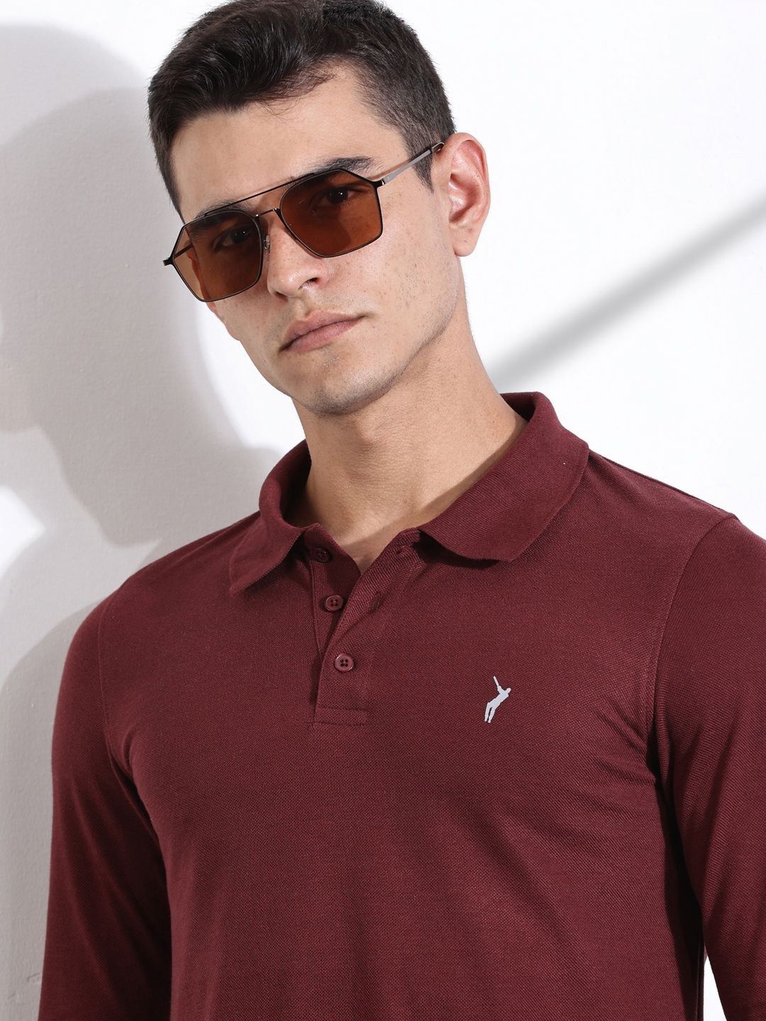 Thomas Scott Men Solid Polo Collar T-shirt