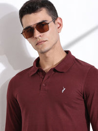 Thomas Scott Men Solid Polo Collar T-shirt
