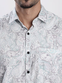 Bene Kleed Ethnic Motifs Printed Spread Collar Cotton Casual Shirt