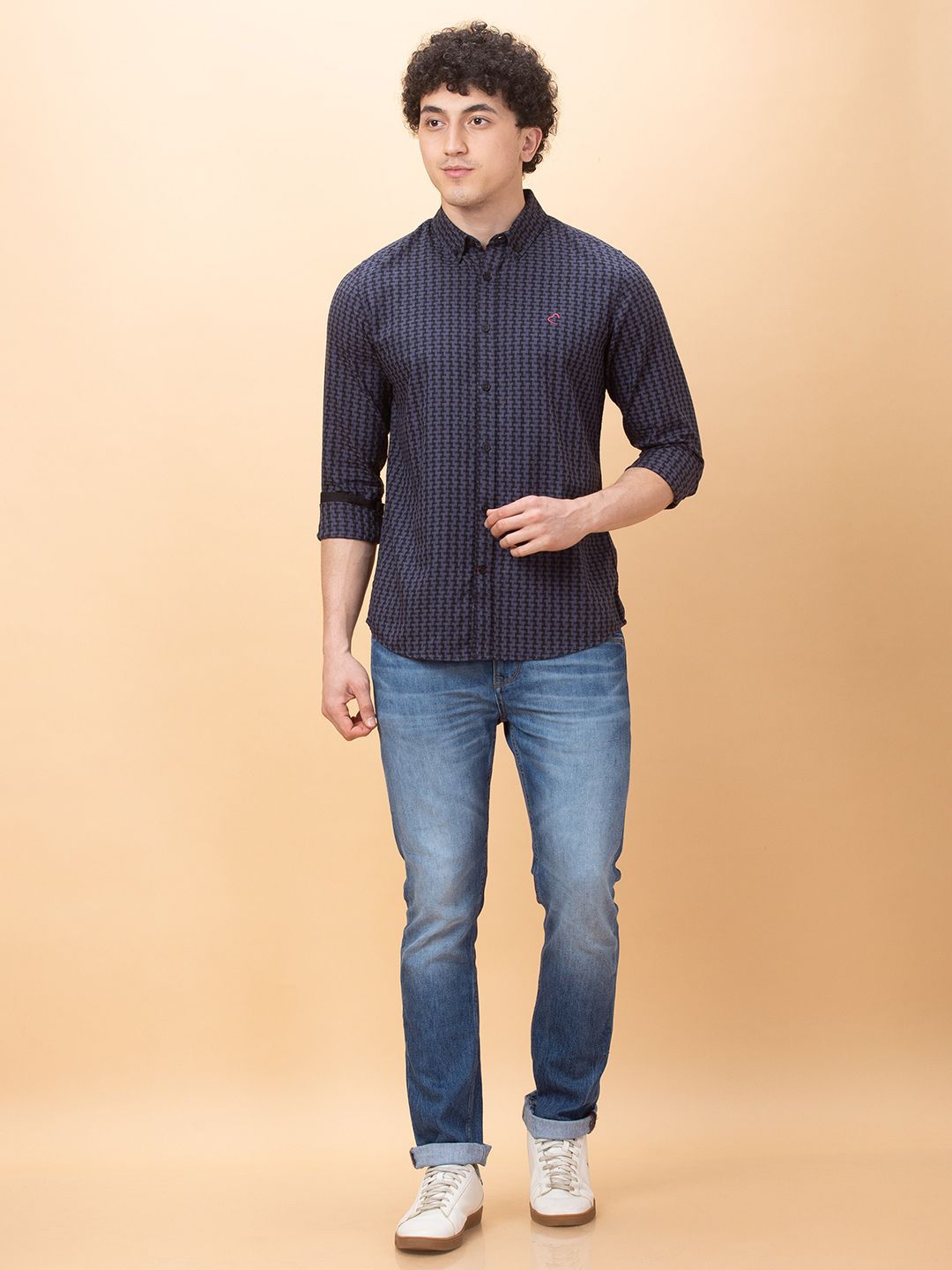 Being Human Men Slim Fit Opaque Printed Casual Shirt