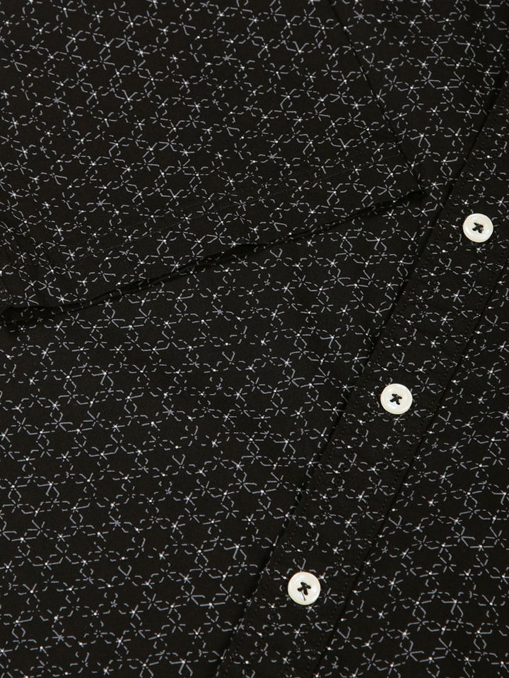 Thomas Scott Men Premium Spread Collar Conversational Printed Cotton Slim Fit Casual Shirt