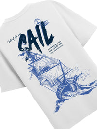ADRO Men Graphic Printed Round Neck Cotton Oversized T-Shirt