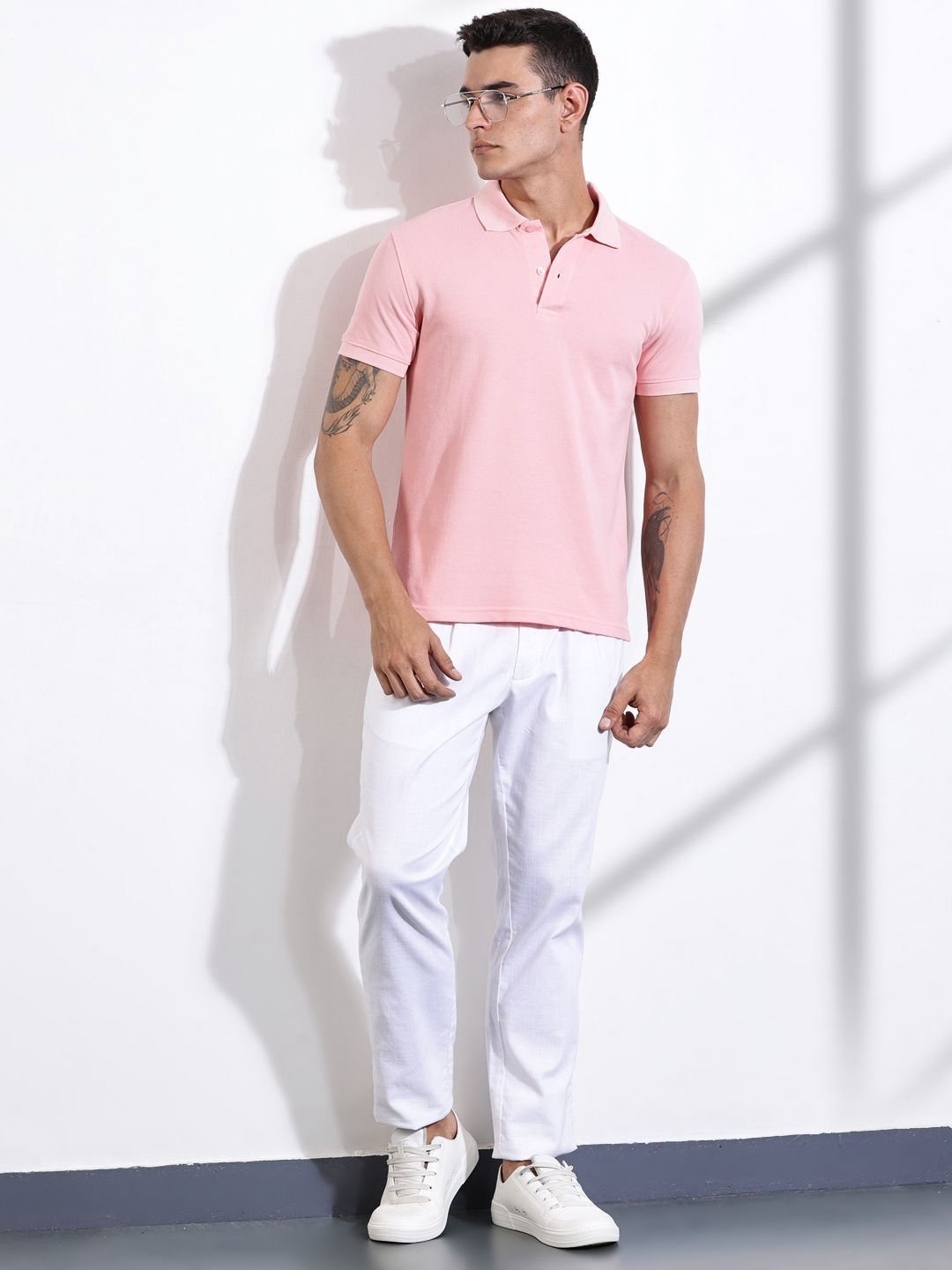 Thomas Scott Men Typography Printed Polo Collar Cotton T-shirt