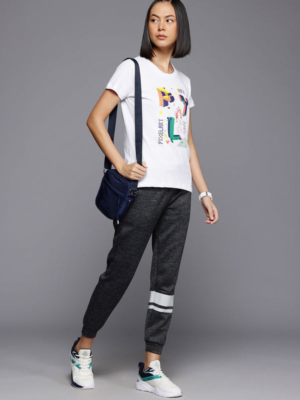HRX by Hrithik Roshan Women Printed Pure Cotton T-shirt