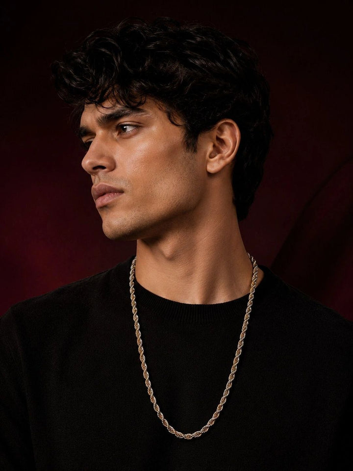 PANASH Men Brass Gold-Plated Chain