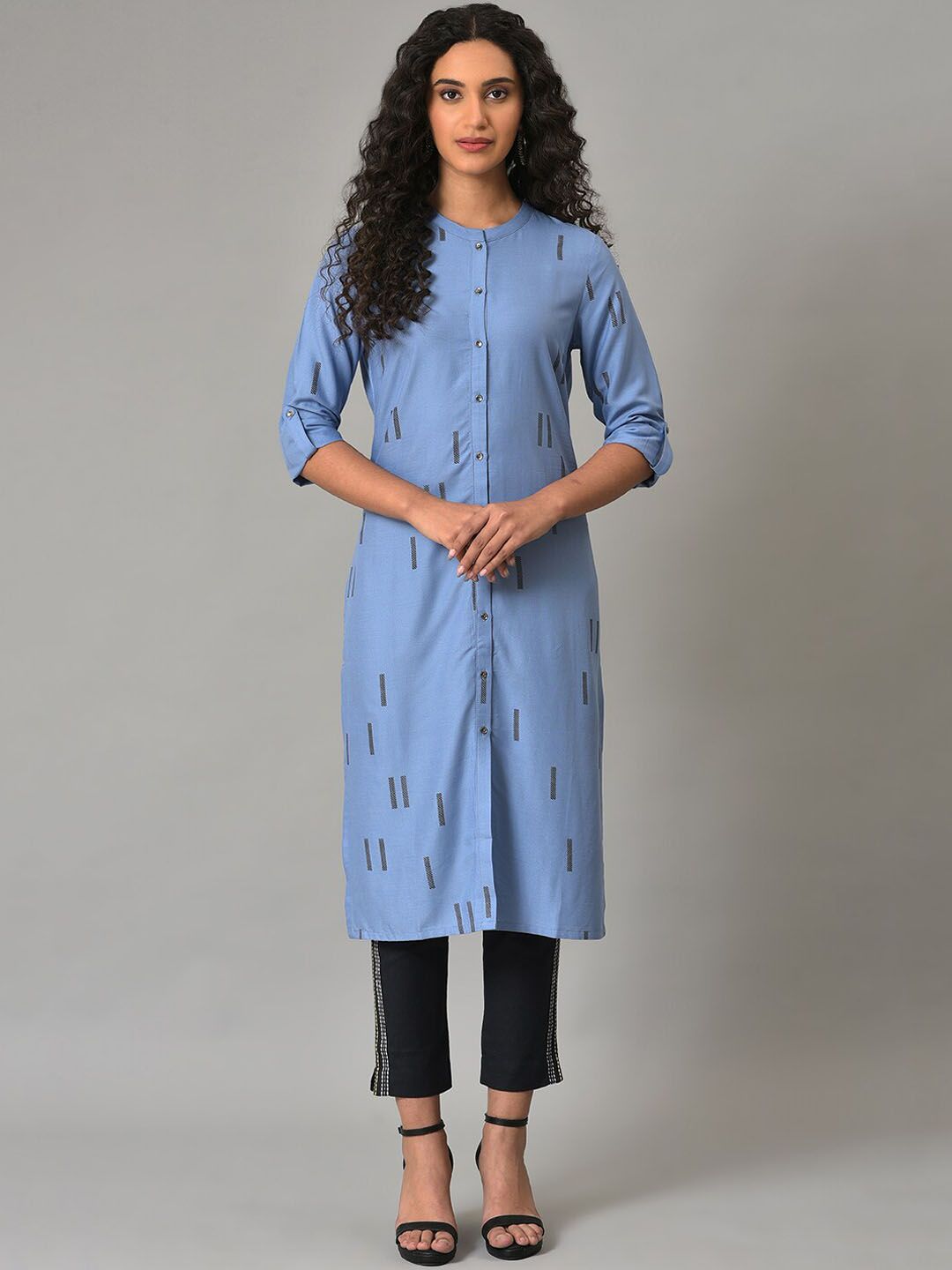 W Women Mid-Rise Regular Fit Cotton Trousers