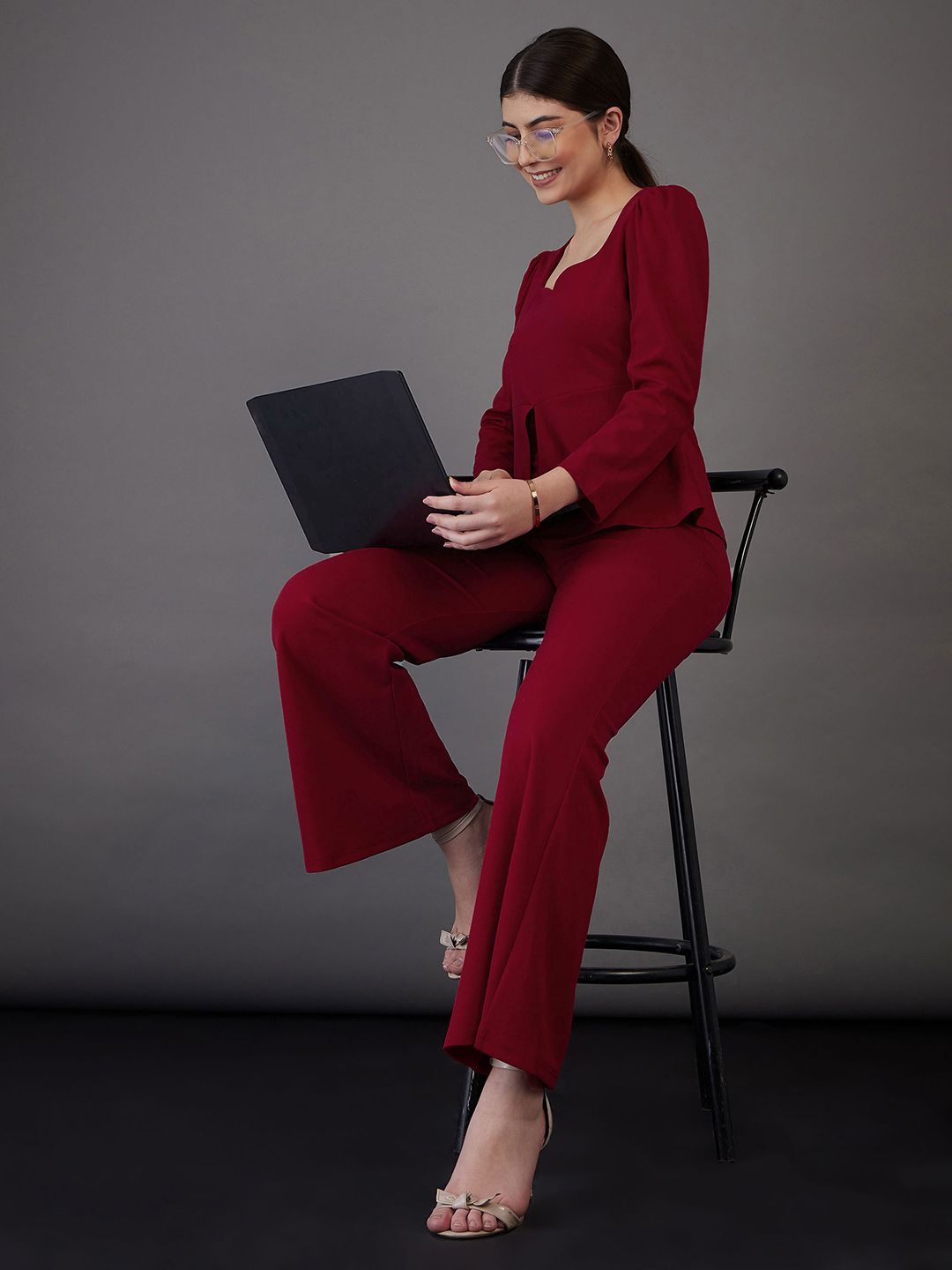 SASSAFRAS worklyf Women High-Rise Bootcut Trousers