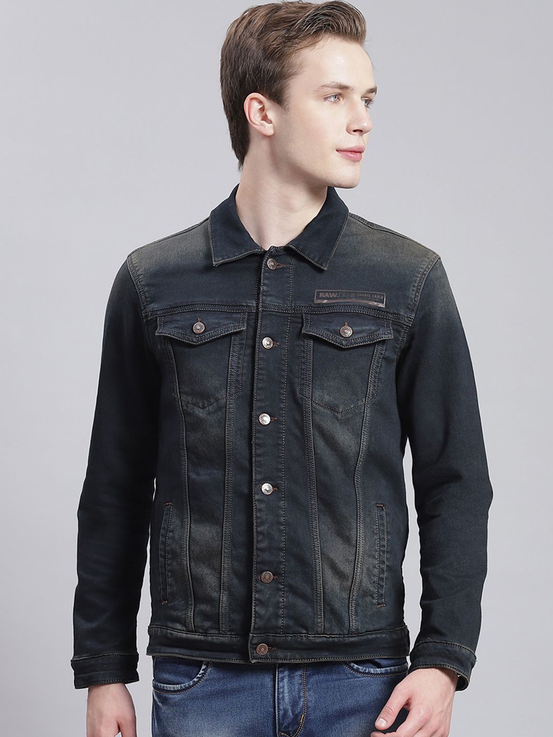Monte Carlo Spread Collar Lightweight Denim Jacket