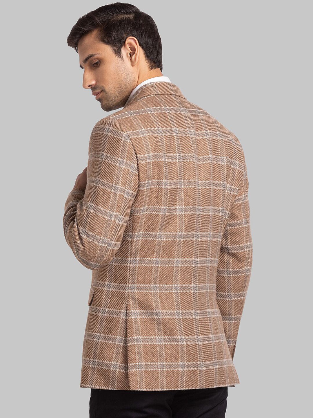 Park Avenue Men Checked Single Breasted Blazers