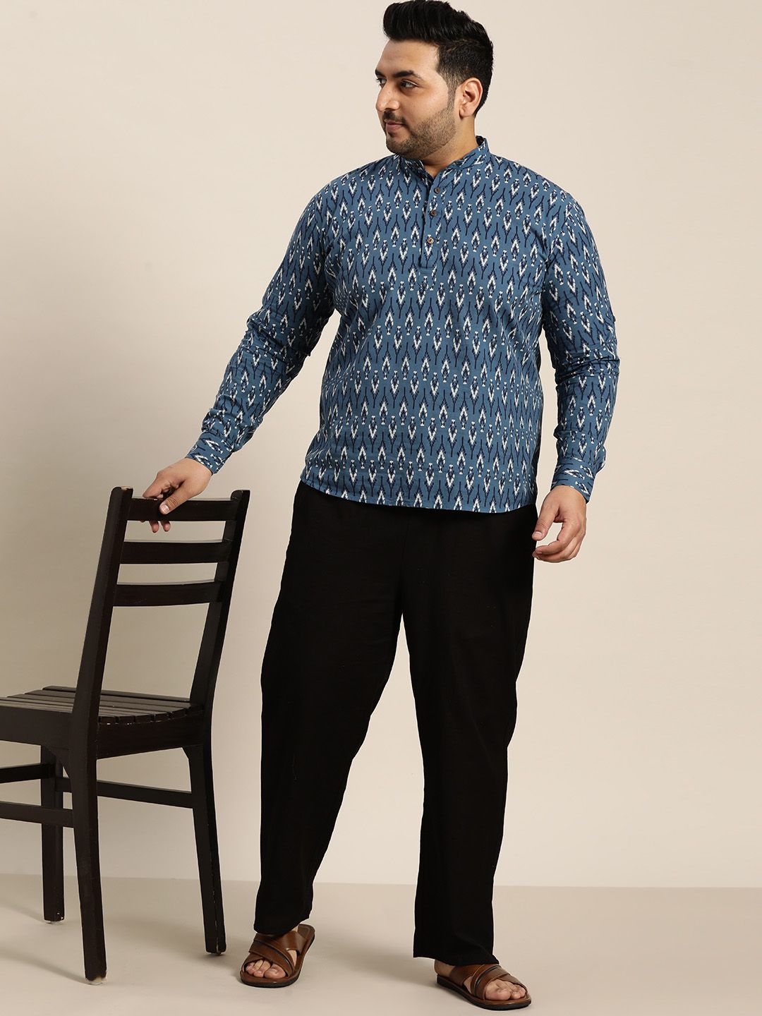 SOJANYA PLUS Geometric Printed Cotton Kurta