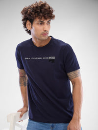 SPYKAR Men Typography Graphic Slim Fit T-shirt