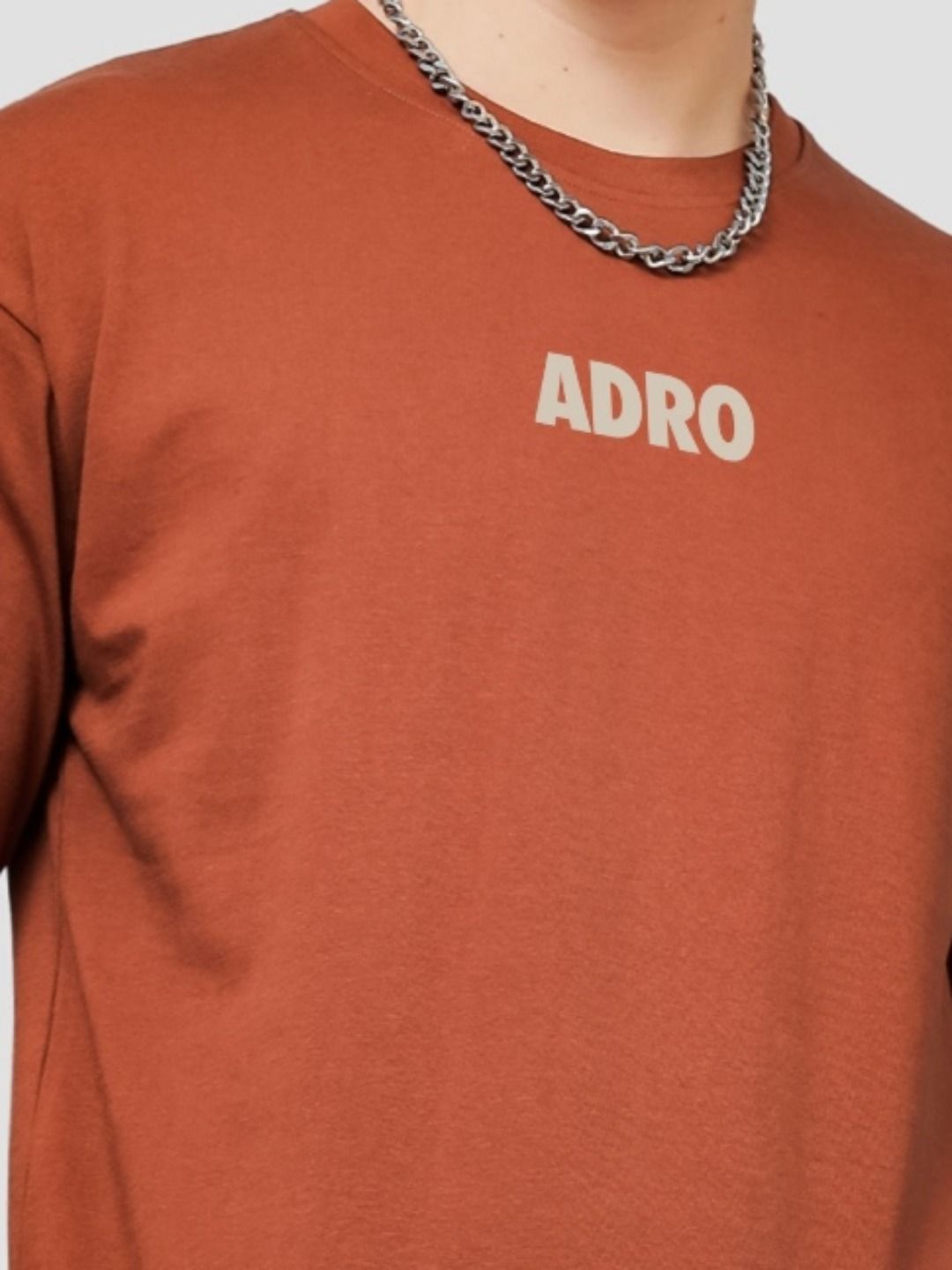 ADRO Lelaki Baju T-Shirt Bersaiz Besar Kapas Lengan Jatuh Bercetak Grafik