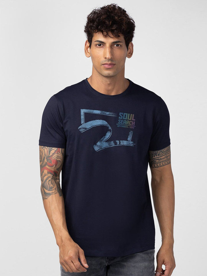 SPYKAR Men Typography Printed Cotton T-shirt